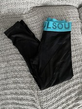 Soul by SoulCycle Legging Logo Set Black Turquoise X-Small