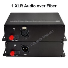 Convertidores de fibra de audio Mircophone XLR, extensor de audio equilibrado sobre fibra 1 par