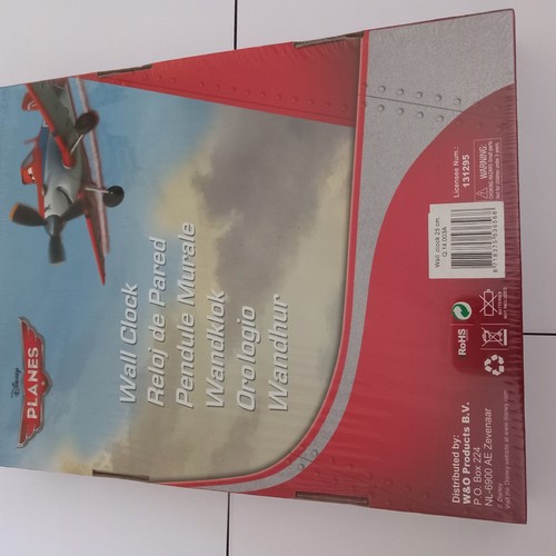 Disney Planes Battery Operated Wall Clock Disney 25cm Planes Red Time Disney Red - Picture 11 of 16