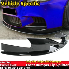 Front Bumper Lip Spoiler Splitter MP Style Air Dams Fit For BMW M5 2012-2016 F10