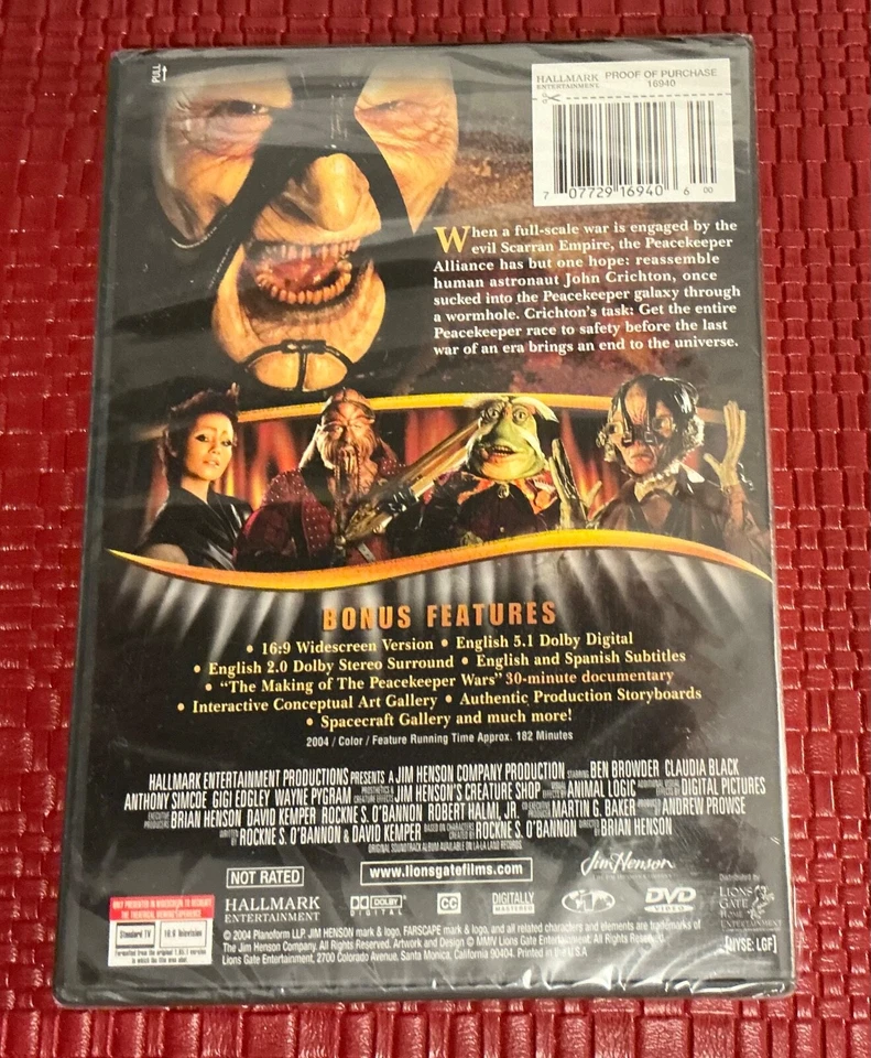 FARSCAPE: The Peacekeeper Wars (2004, Widescreen 2 DVD Set) Sci-Fi Epic Film NEW - Image 2 of 2
