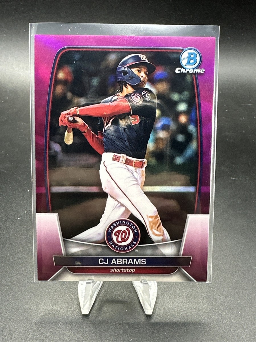 2023 Bowman Chrome CJ Abrams #74 Fuchsia Refractor /299 Nationals