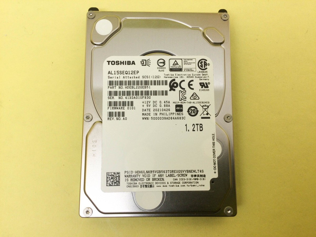 2x Hard Disk Toshiba AL14SEB09EQ 900GB 10K SAS 12Gbps 2.5" Per Server Dell/HP
