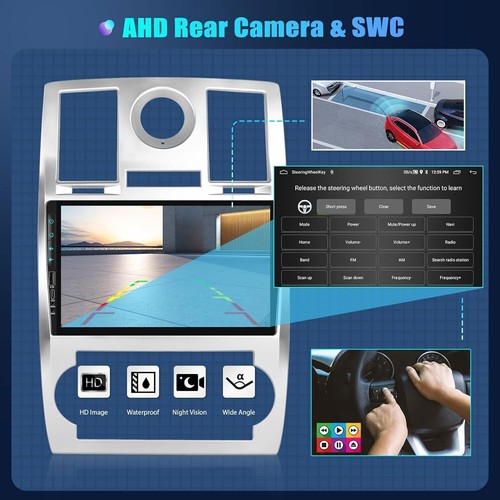 For Chrysler 300C 2005-2010 Car Stereo Apple CarPlay Android 13.0 Radio GPS Navi - Picture 10 of 13