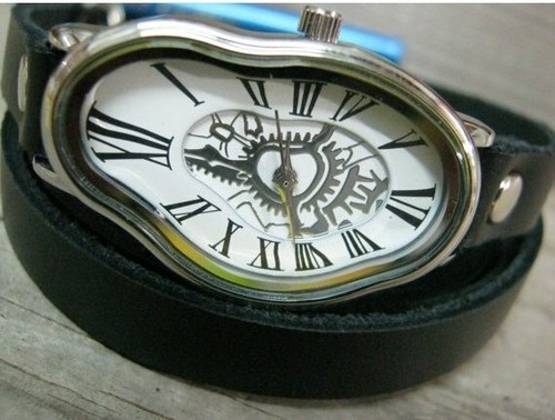 Bracciale in pelle donna oro Salvador Dali ispirato Soft Orologio da polso  di fusione | eBay