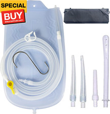 Silicone Enema Kit 2 L Enema Bag 6.3ft. Long Silicone Hose 3 Multi-Size Reusable