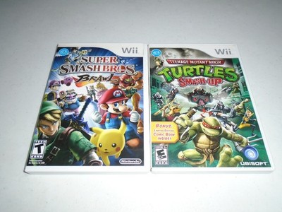 Super Smash Bros Brawl & Teenage Mutant Ninja Turtles Smash-Up    Nintendo Wii