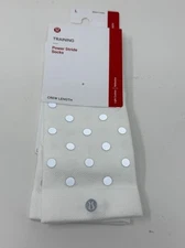 Lululemon Power Stride Crew Socks Dot Reflective Size L Women's 9-11 White