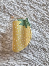 Yellow With Green Leaf Strawberry Claw Hair Clip