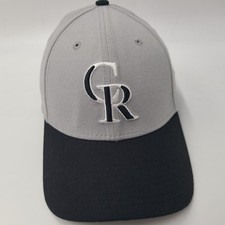 Colorado Rockies Hat Fitted M-L New Era 39Thirty Gray Black MLB Baseball Men