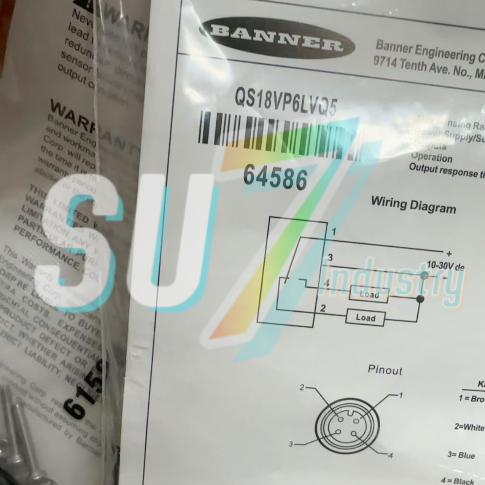 BANNER QS18VP6LVQ5 Photoelectric Sensor# 1pcs New In Box
