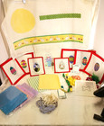 Rare! 10 Pc Lot Easter Basket & Eggs-Hand Painted Needlepoint Canvases - 18m