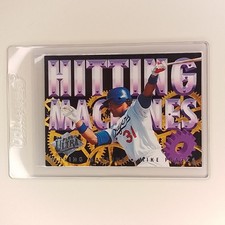 Hitting Machines Mike Piazza Los Angeles Dodgers MLB Insert Card