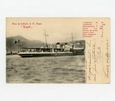 Regia Nave Tripoli Marina Guerra Battaglia Cartolina Viaggiata 1905