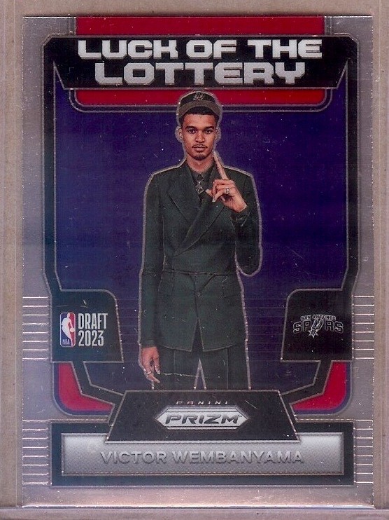 2023-24 PANINI PRIZM #7 LUCK OF THE LOTTERY VICTOR WEMBANYAMA RC!! *1