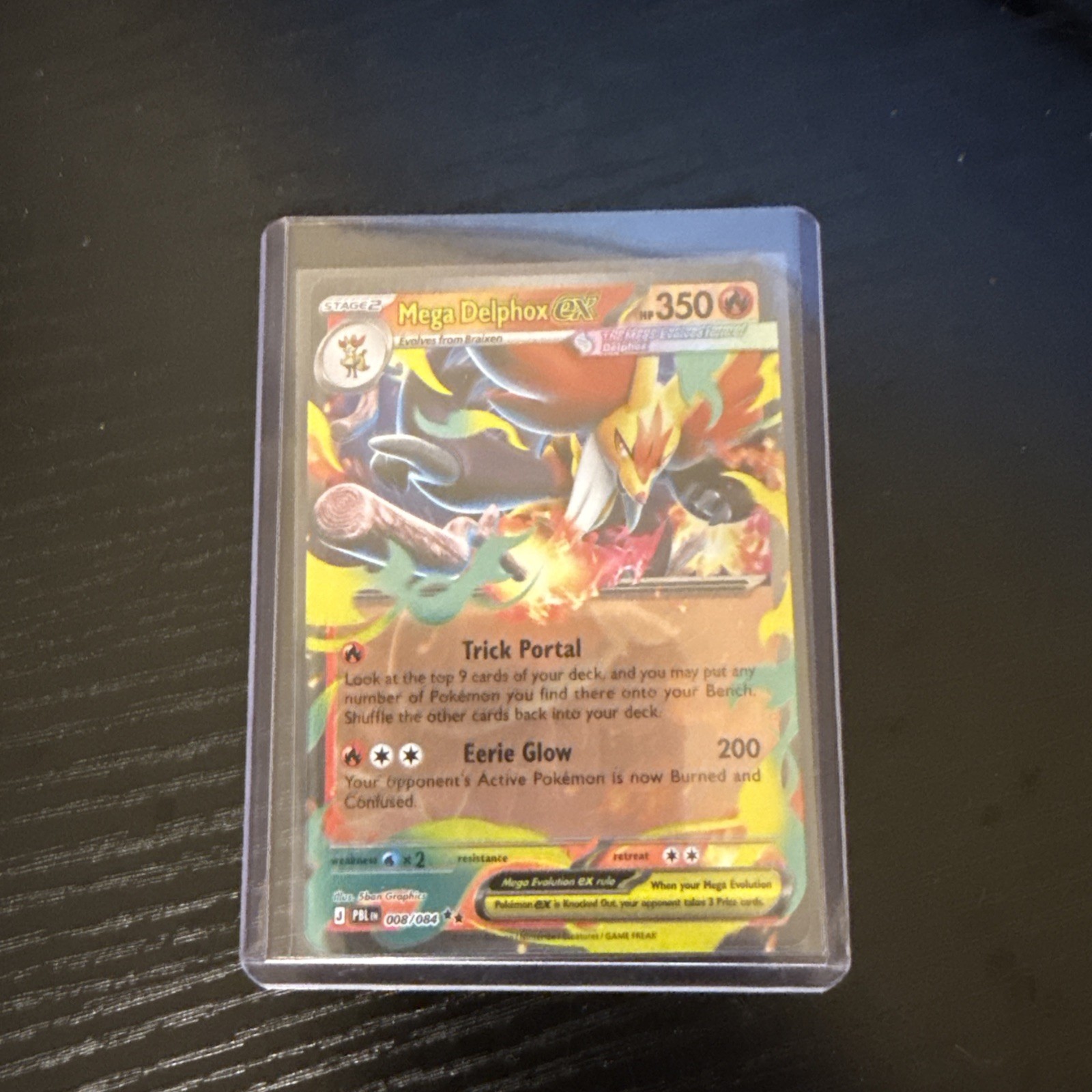 Pokemon Mega Delphox ex (8/126) Pitch Black NM HOLO
