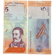 Venezuela 5 Bolivares 2018 P102(U) Banknote! 🇻🇪 Free Shipping!