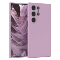FüR Samsung Galaxy S24 Ultra HandyhüLle Silikon Cover Schutz Handy Hell Lila