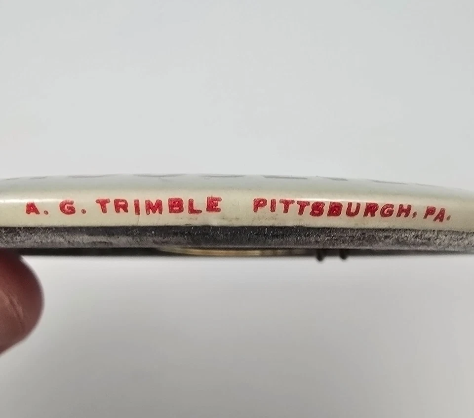 Prendedor botón campaña Franklin D Roosevelt FDR 1940 RARO Hake no listado 3,5" grande Foto 4 de 4