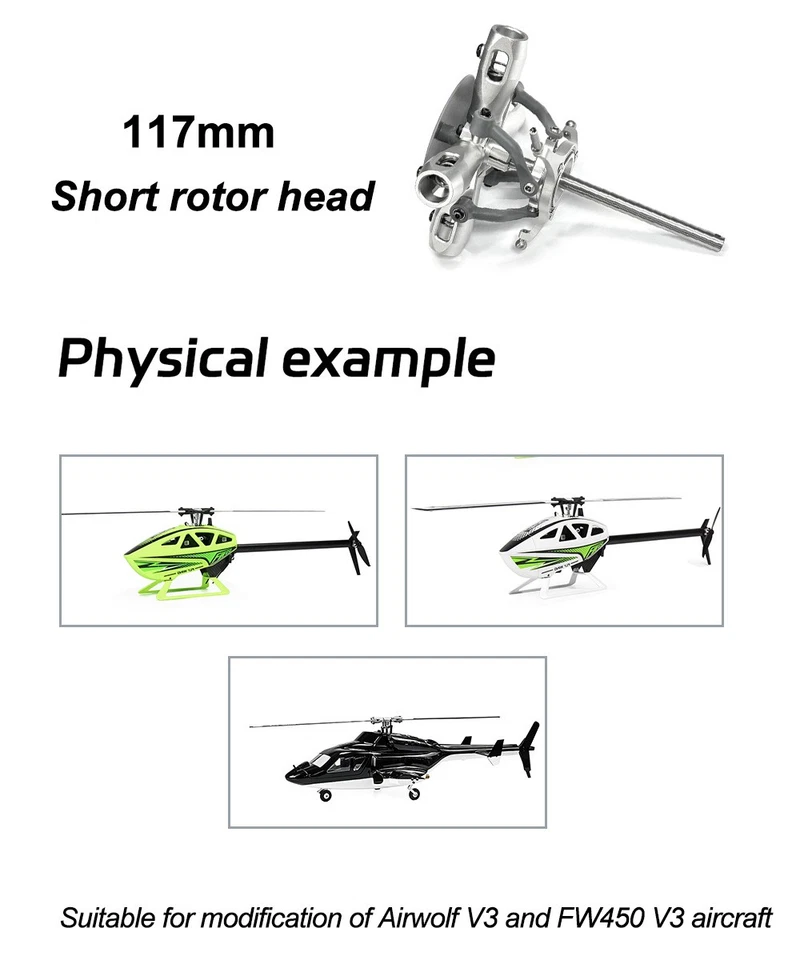 Flywing Quick-detach Rotor Head 4 Blades für FW450L V3 Bell206 UH-1 Hubschrauber - Bild 2 von 4