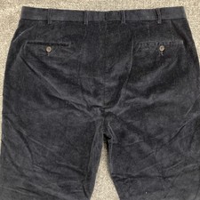 LAUREN RALPH LAUREN CORDUROY DEWHURST FLAT FRONT PANTS Navy 38x32 Cotton