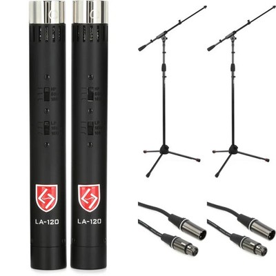 Lauten Audio LA-120 V2 Small-diaphragm Condenser Microphone Pair with Stands and