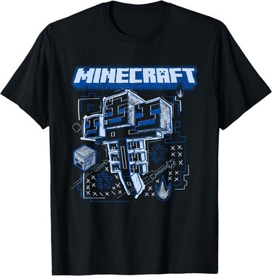 Minecraft Wither Boss Blueprint Sketch T-Shirt