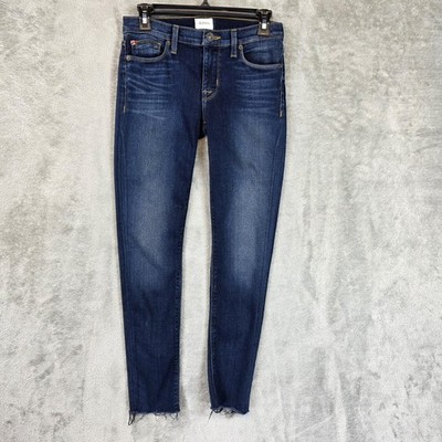 Hudson Colette Midrise Skinny Jeans Womens 27 Blue Dark Wash Stretch Denim