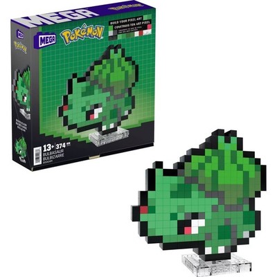 MEGA Pokemon Bulbasaur Pixel Art Building Kit - 374 pcs - Ages 13+ - NIB Sealed