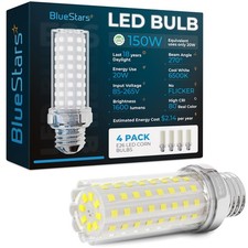 LED Corn Light Bulbs 150W Equivalent 1600 Lumens 20W E26 Base 6500K 4 Packs