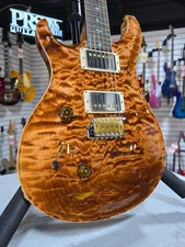 PRS Wood library, 10-Top, Custom 24 Left Handed- Copperhead w/OHSC & PLEK*D #597