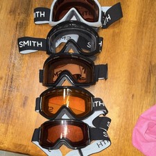 Lot 5 Smith HTIM2 Ski Goggles Black Frame, Orange Tinted Lens, Adjustable, UVA