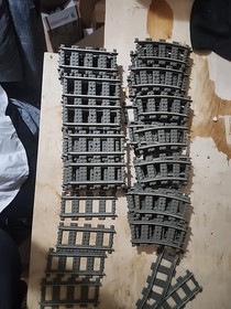 LEGO Genuine Vintage - 9V Train Track Pieces - Lot of 67 Pieces