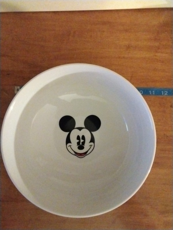 Mickey And Minnie Mouse Large Ceramic Serving Bowl Dis All Over Never Used. 9.5"