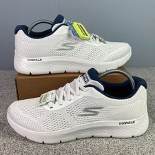 Skechers Go Walk Flex Men White Athletic Running Walking Shoes Sneakers