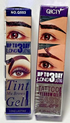 2 Tattoo Peel-Off Semi-Permanent Brow Tint Waterproof Long-Lasting Eyebrow Gel
