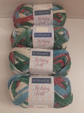  4613 Lot of 4 Sundance Holiday Frill Yarn