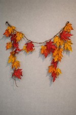 Artificial Autumn Maple Leaves Garland Hanging Plant Halloween Thanksgiving 67"
