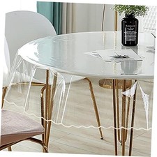 Clear Protect Tablecloth - Oval Vinyl Waterproof Oil and 52" x 70" (Oval)
