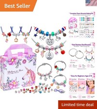 Magical Unicorn Charm Bracelet Making Kit - Non-Toxic Fun for Ages 6-12