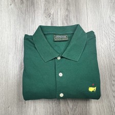 Vintage Masters Collection Shirt Mens L 60s Two-Ply Mercerized Green Golf Polo