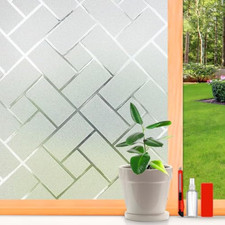 Frosted Glass Window Film Sun Blocking Window Tinting Film for Home, Static Clin