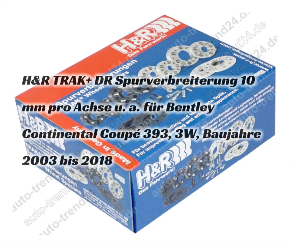 HR TRAK+ DR Spurverbreiterung 10mm/Achse für Bentley Coupé 393 3W Bj. 2003-2018 - Bild 3 von 4