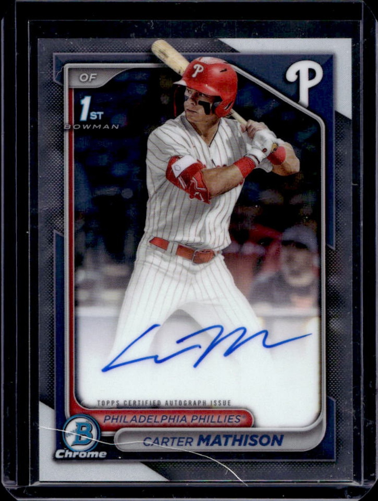 2024 Bowman Draft Carter Mathison Chrome Auto 1st #CPA-CMA Phillies