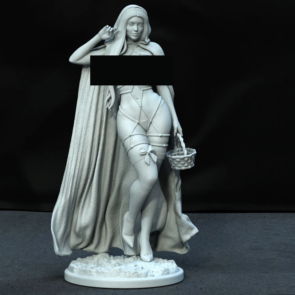 Beauty woman Red Hood 1/12 1/8 1/6 1/4 3D Print Model Kit Unpainted Unassembled - Image 2 of 3