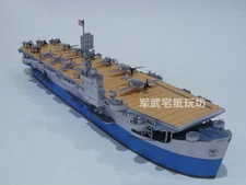 1:400 Scale WW2 USS Card Bogue-class Escort Aircraft Carrier DIY PAPER Model Kit