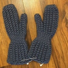 Mittens Handmade Child blue New Winter Warm Hands Kids Accessories