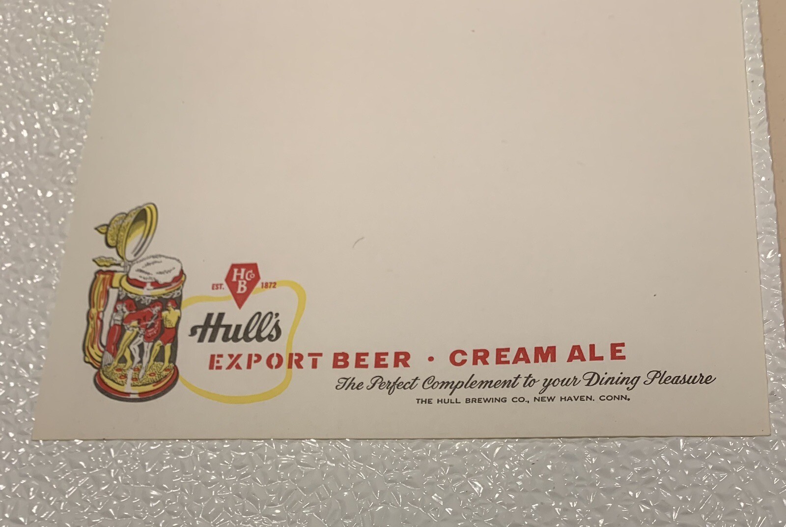 VINTAGE LOT OF 3 HULL’S ALE BEER MENU INSERT NEW HAVEN CONNECTICUT eBay