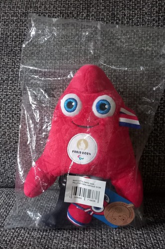 Doudou Peluche Phryge Mascotte Olympique Paris 2024 - 24 Cm - NEUF