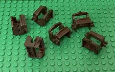 Lego 6 Pieces Dark Brown Horse Saddle with Two Clips / City Mini Figures Animal